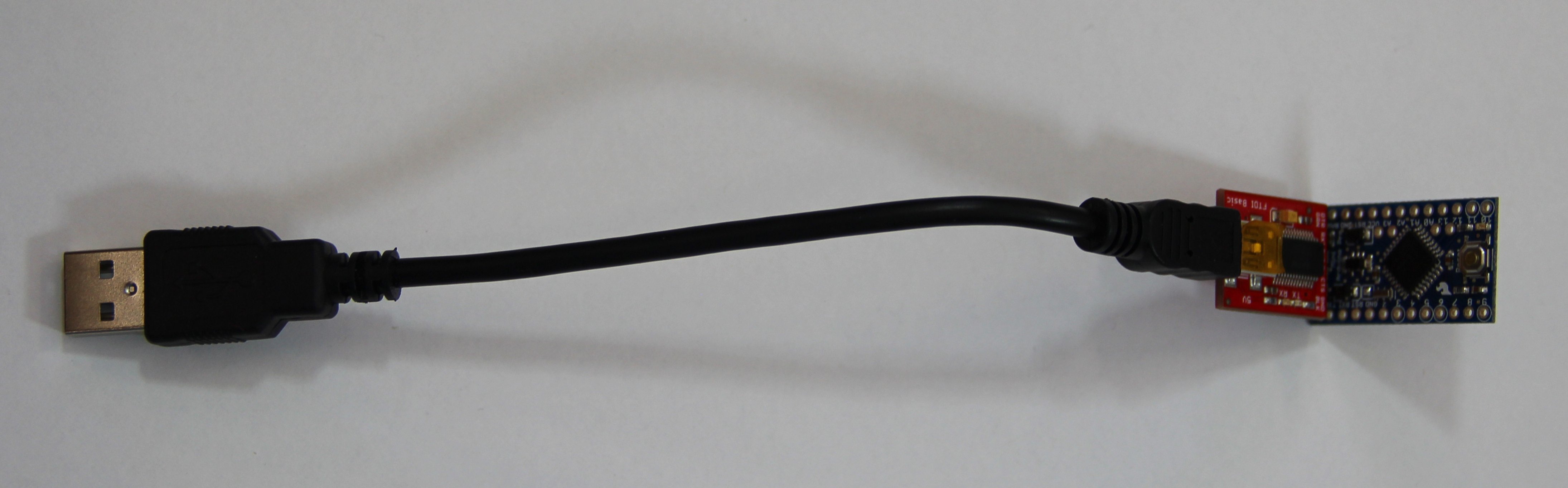 Circuit board with USB interface and cable